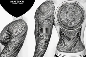 Religious sleeve tattoo idea