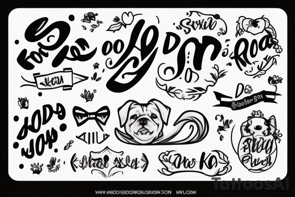 dog name tag koda tattoo idea