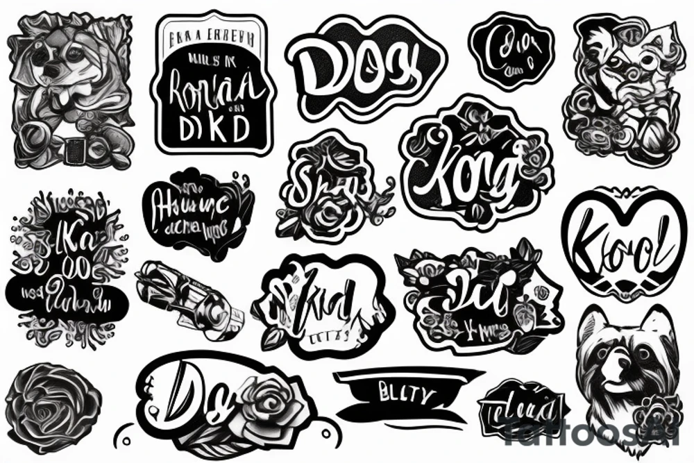 dog name tag koda tattoo idea