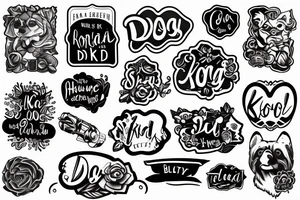 dog name tag koda tattoo idea