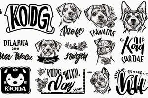 dog name tag koda tattoo idea