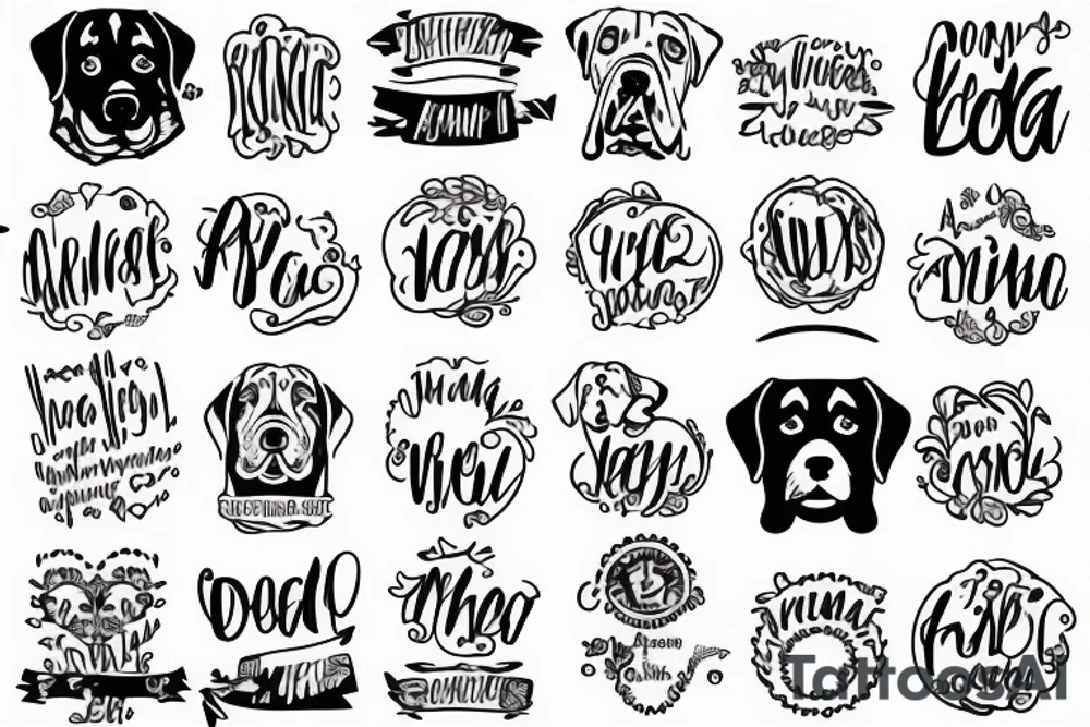 dog name tag koda tattoo idea