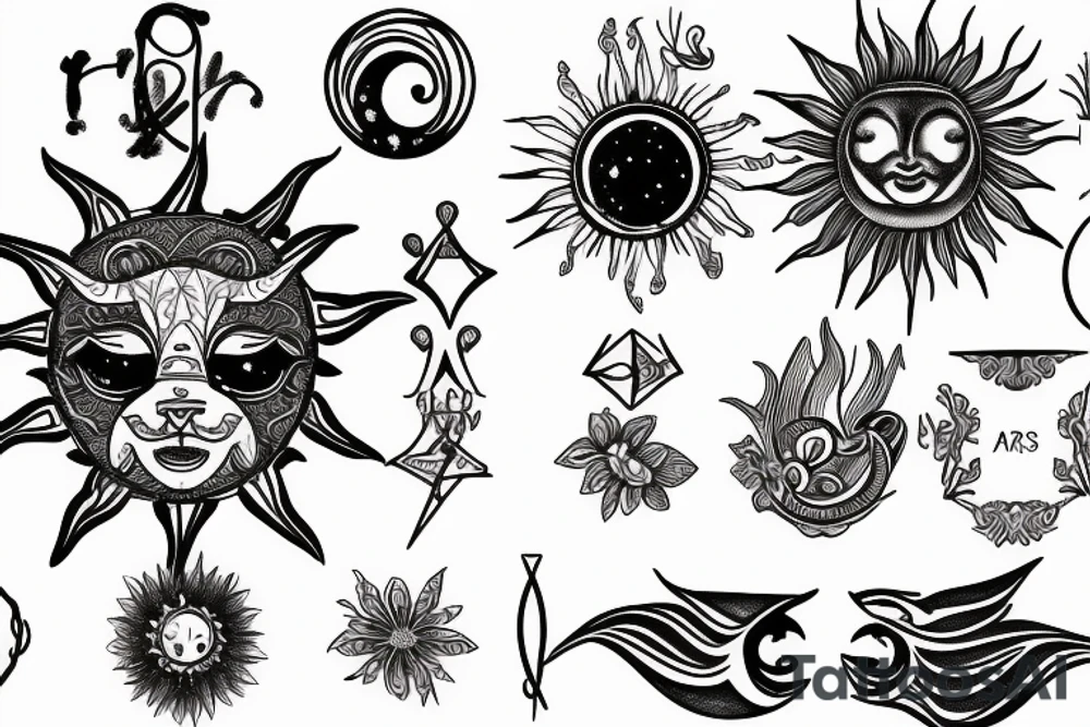 Aries sun, libra moon, Taurus rising tattoo idea