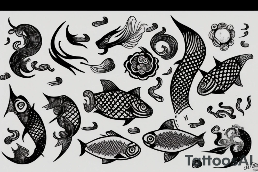 Pisces venus tattoo idea