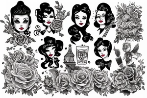 Traditional girl tattoo idea