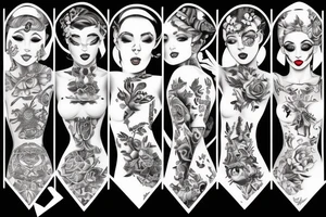 Girl body tattoo idea