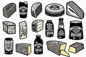 Wisconsin, beer, cheese, brats tattoo idea