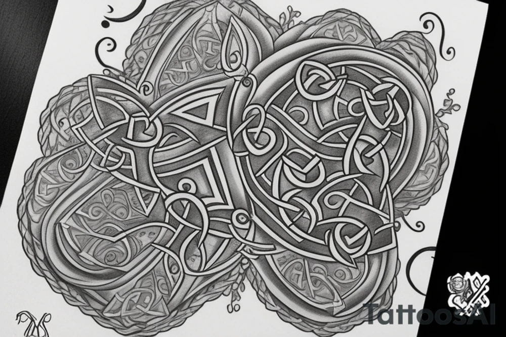 Bear combined with triquetra tattoo idea