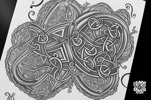 Bear combined with triquetra tattoo idea