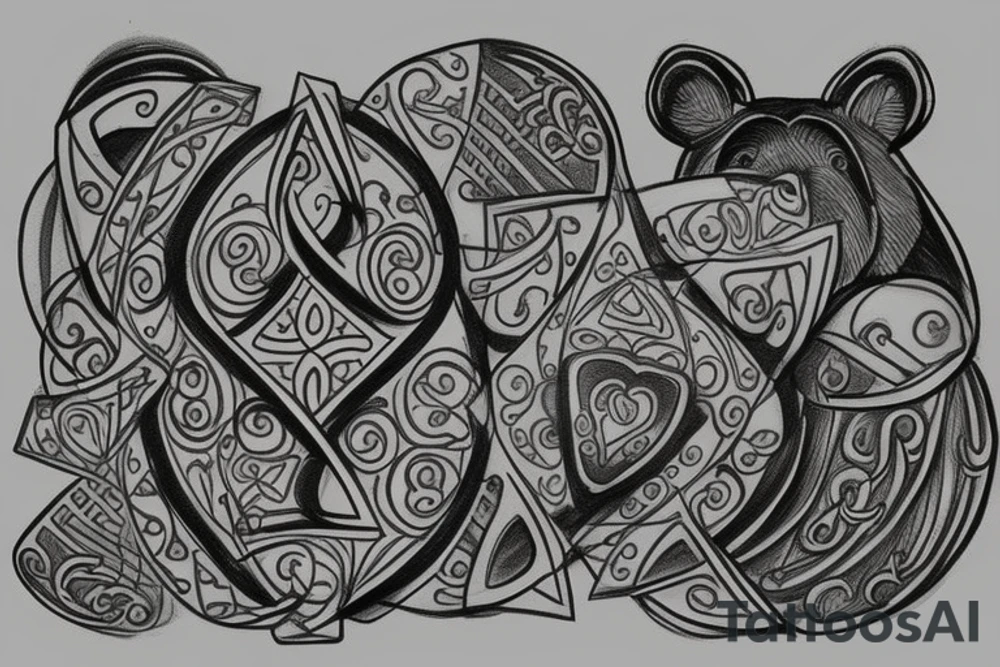 Bear triquetra tattoo idea