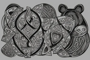 Bear triquetra tattoo idea