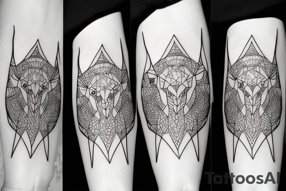 Bear and fox tattoo idea