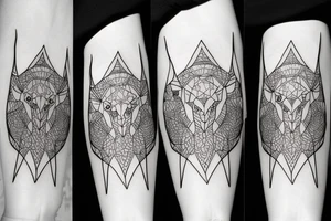 Bear and fox tattoo idea