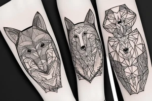 Bear and fox tattoo idea