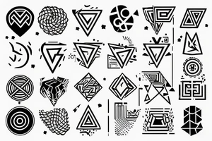 Life has ups and downs but always look forward tattoo idea