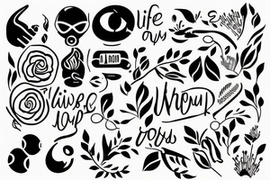 Life has ups and downs but always look forward tattoo idea