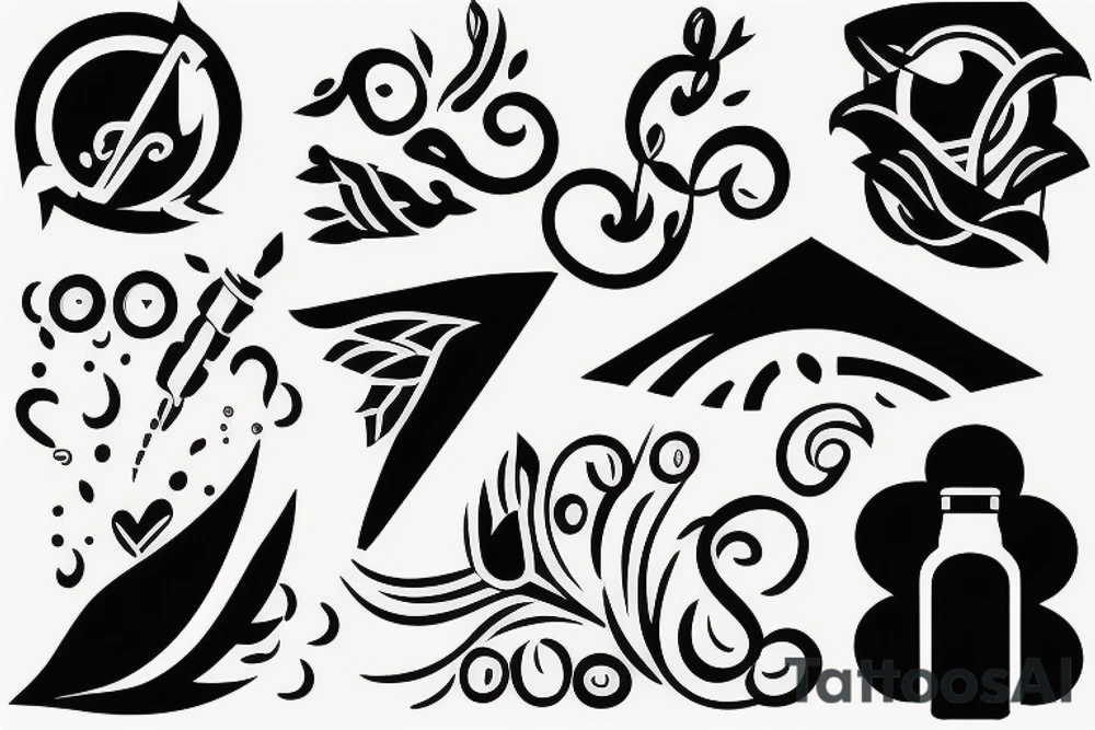 Life has ups and downs but always look forward tattoo idea