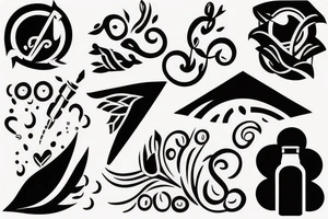 Life has ups and downs but always look forward tattoo idea