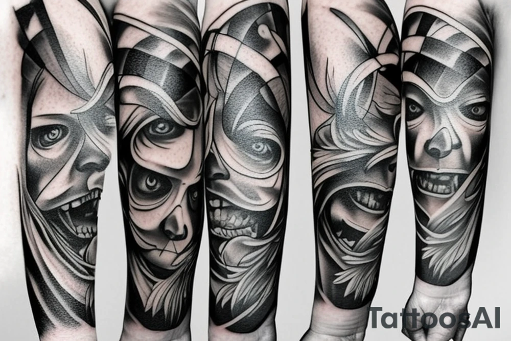 from wrist to elbow tattoo idea