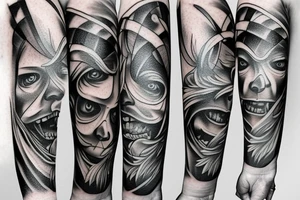 from wrist to elbow tattoo idea