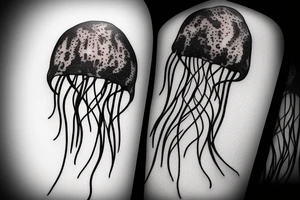 Jellyfish minimalistic tattoo idea