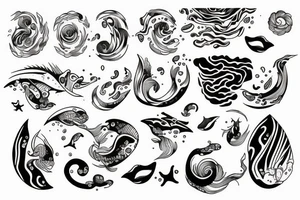 crying into an ocean tattoo idea