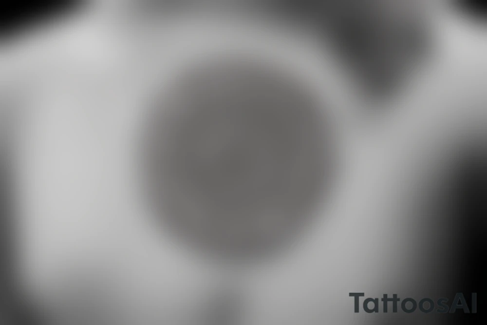 Bee with circle flower pattern tattoo idea