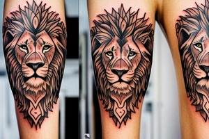 A lion tattoo idea