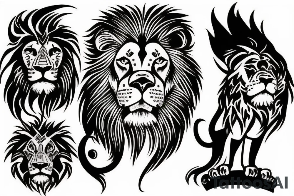 A lion tattoo idea