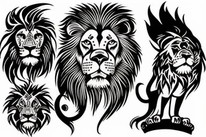 A lion tattoo idea