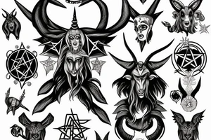 pentagram baphomet tattoo idea