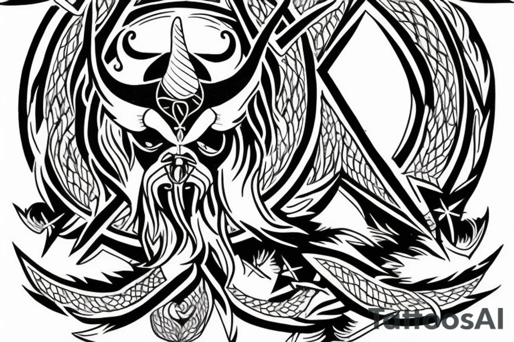 pentagram baphomet tattoo idea