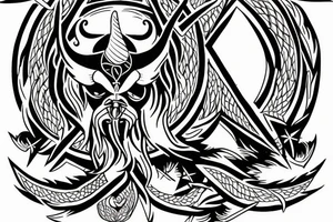 pentagram baphomet tattoo idea