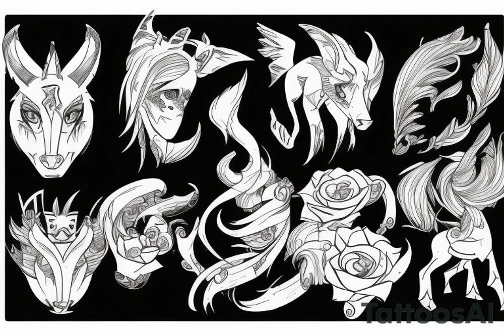 Capricon with cinema interest tattoo idea