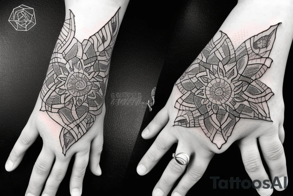 dragonfly mandala arm tattoo idea