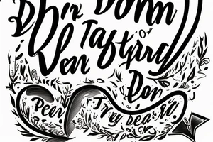 Text saying “Don’t Trust, Don’t Fear, Don’t Beg” tattoo idea