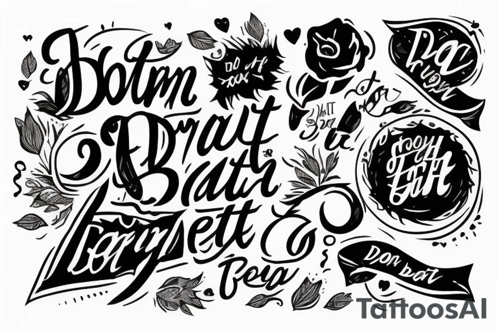 “Don’t Trust, Don’t Fear, Don’t Beg” tattoo idea