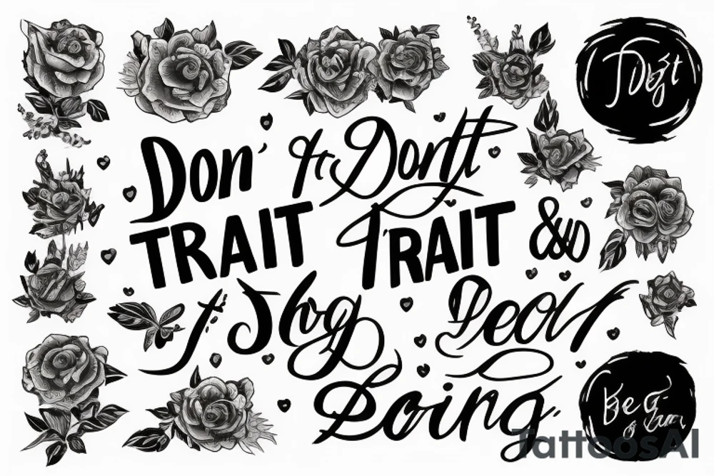 “Don’t Trust, Don’t Fear, Don’t Beg” tattoo idea