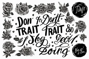 “Don’t Trust, Don’t Fear, Don’t Beg” tattoo idea