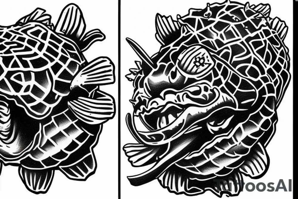 Menacing snapping turtle tattoo idea