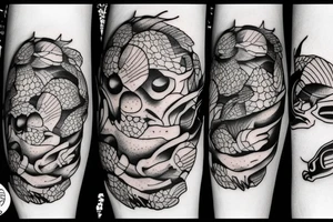 Menacing snapping turtle tattoo idea
