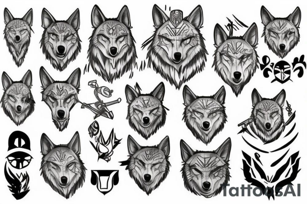 Wolf soldier tattoo idea