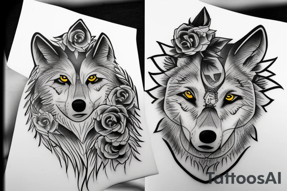 Wolf soldier tattoo idea