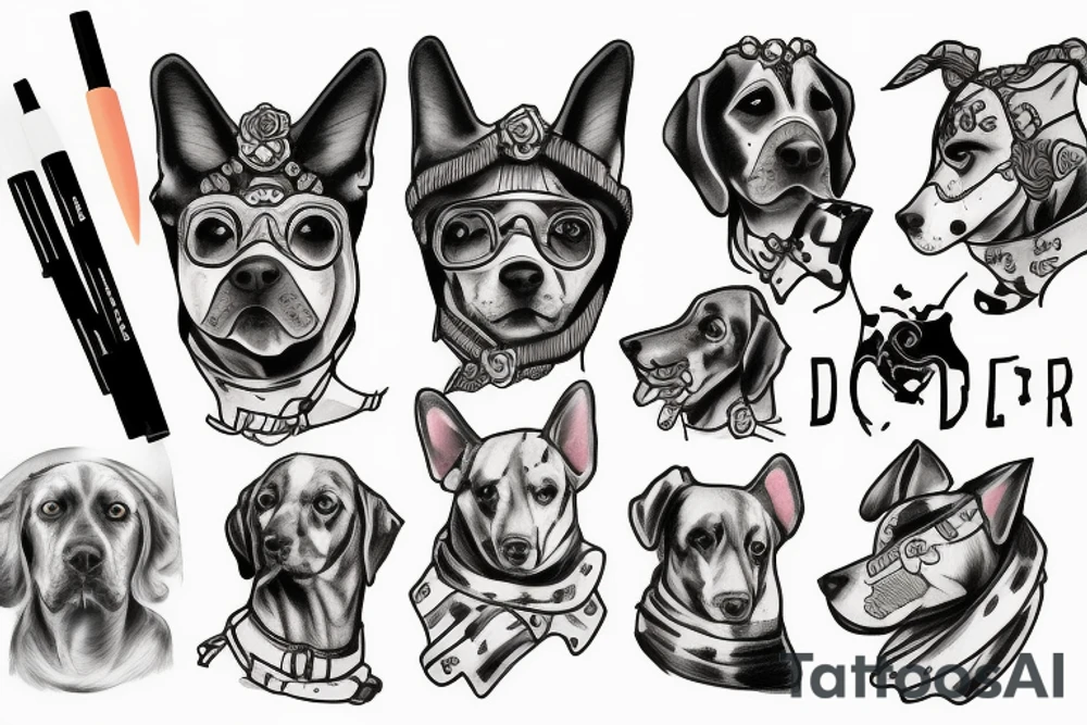 Dog soldier tattoo idea