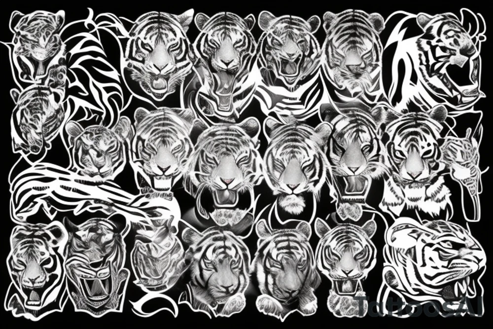 Taurus mix tiger tattoo idea