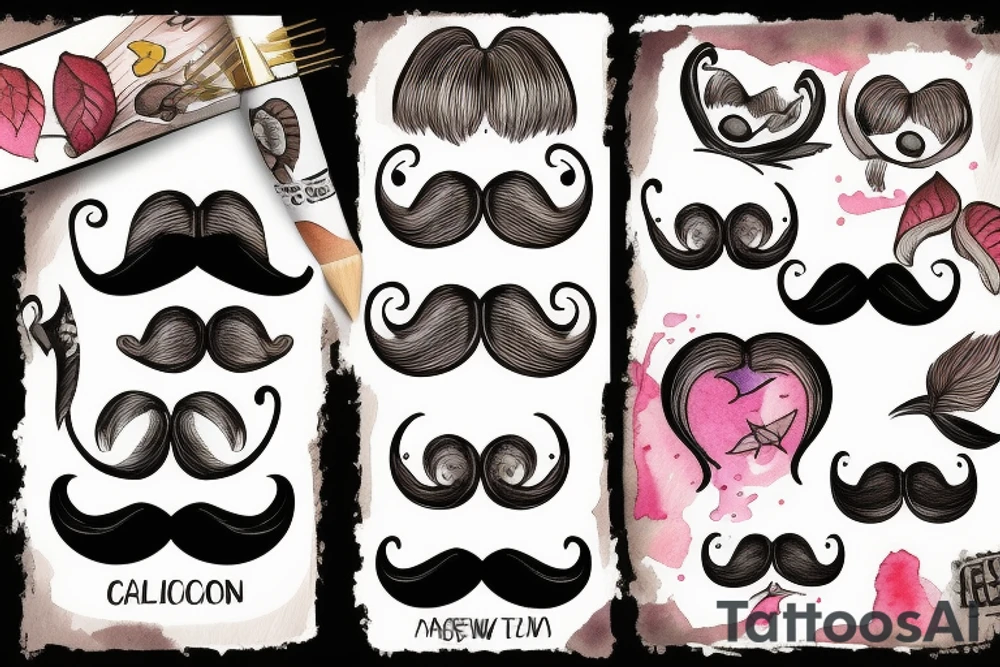 mustache tattoo idea