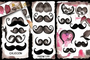 mustache tattoo idea