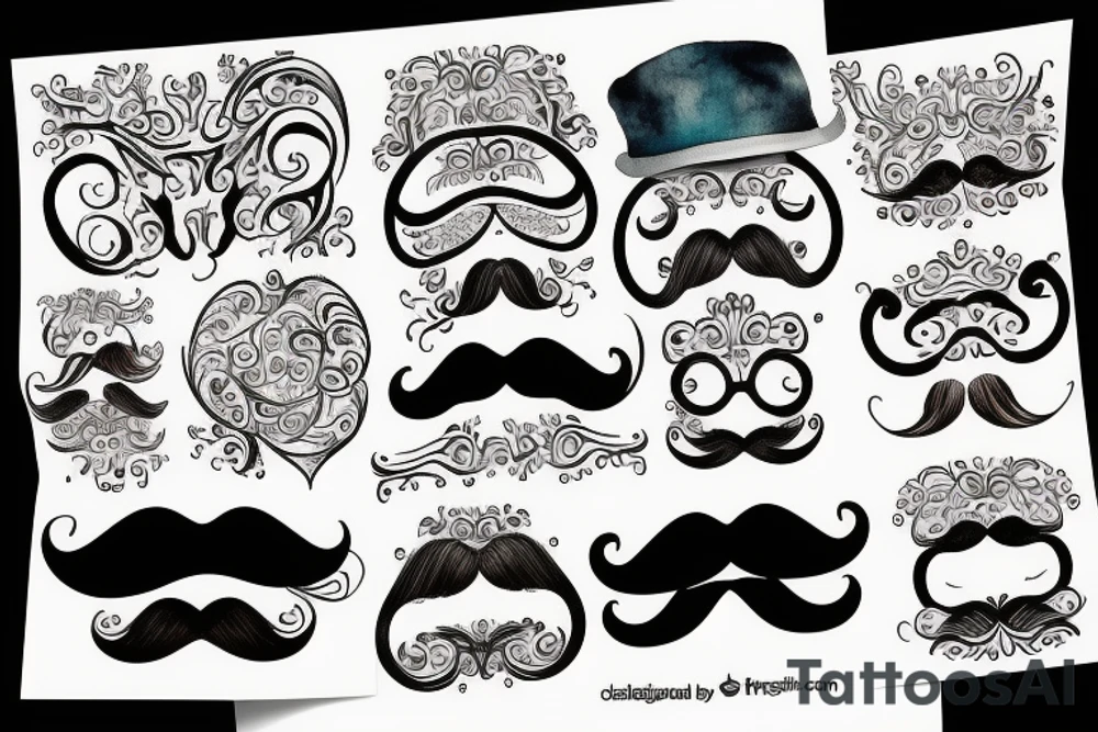 mustache tattoo idea