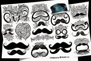 mustache tattoo idea
