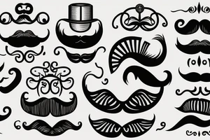 mustache tattoo idea